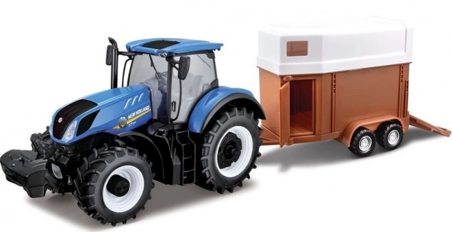 Farma Traktor New Holland s vlečkou pro koně