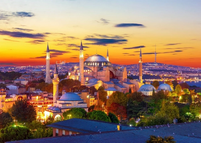 Puzzle Hagia Sofia při západu slunce 1000 dílků