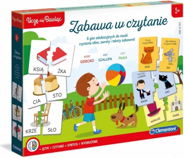 Clementoni Učím se hrou: Zábava s čtením – interaktivní vzdělávací hry pro děti 5–7 let
