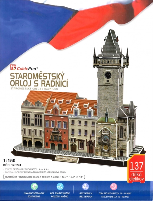 Puzzle 3D 137 dílků Staroměstský orloj
