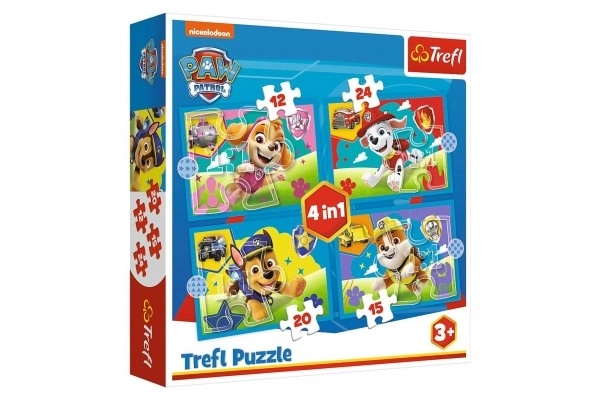 Puzzle 4v1 Tlapková Patrola Běžící Pejsci