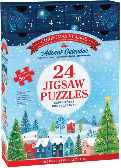 Eurographics puzzle adventní kalendář: Vánoční vesnice