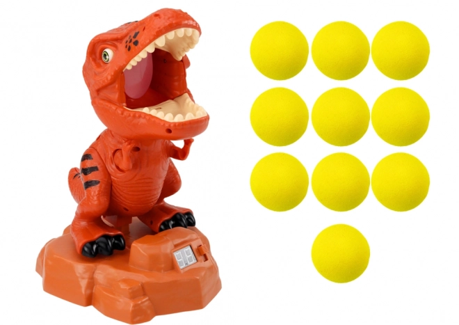 Zábavná hra na střílení dinosaurů s pěnovými míčky