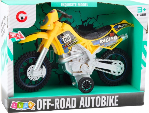 Motorcrossová hračka Off-Road žlutý s efekty světla a zvuku