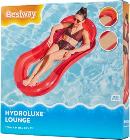 Nafukovací matrace s opěrkou a síťkou na vodu červená Bestway