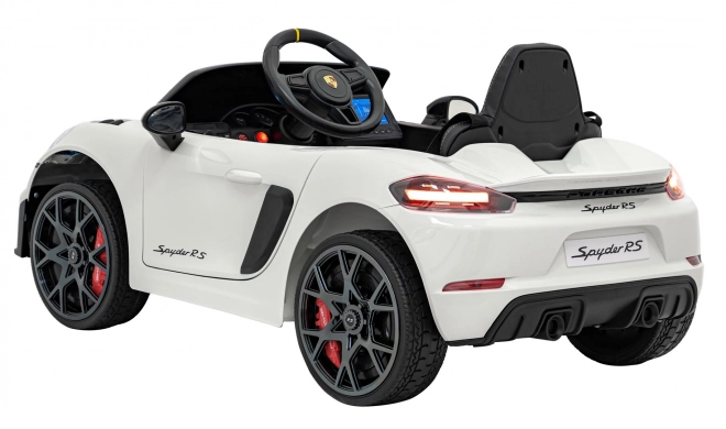 Elektrické autíčko Porsche 718 s MP4 audio panelem – Bílé