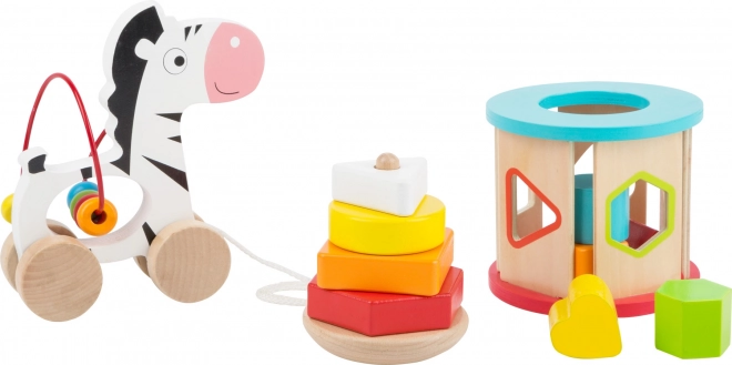 Dřevěný motorický set hraček small foot