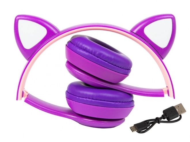 Bezdrátová sluchátka Bluetooth LED pro děti