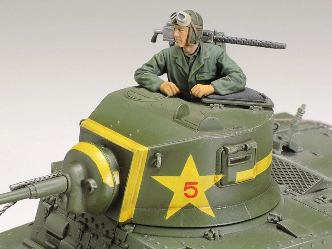 Plastikový model amerického lehkého tanku M3 Stuart z konce výroby