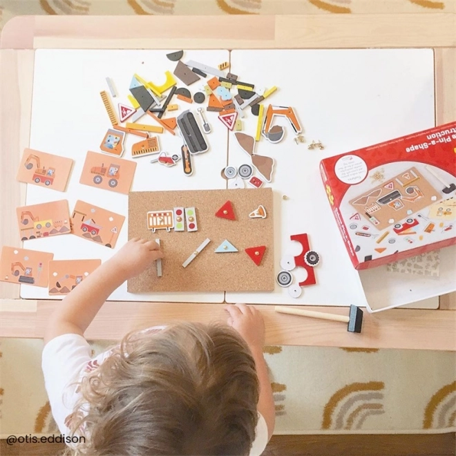 Bigjigs Toys kreativní zatloukací hra doprava