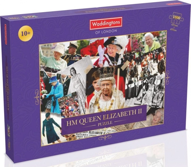 Puzzle Koláž Její Veličenstvo Alžběta II 1000 Dílků