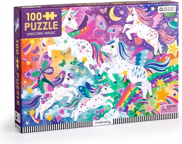 Puzzle Kouzelní jednorožci 100 dílků