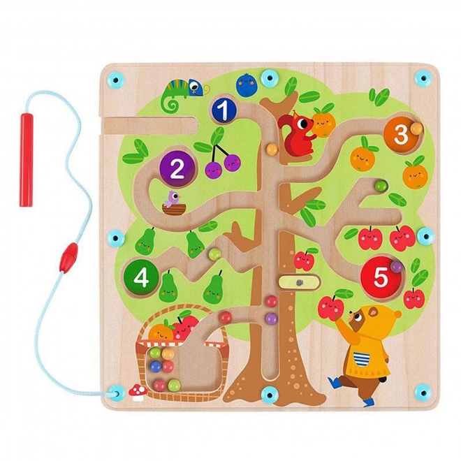 Tooky Toy magnetický labyrint s ovocným stromem