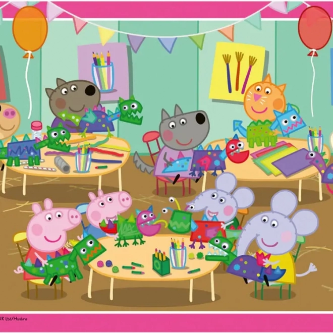 Ravensburger puzzle Prasátko Peppa na oslavě 2x12 dílků