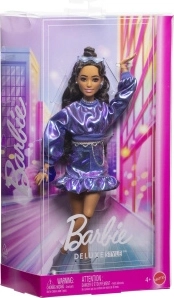 Barbie deluxe modelka v modrých šatech