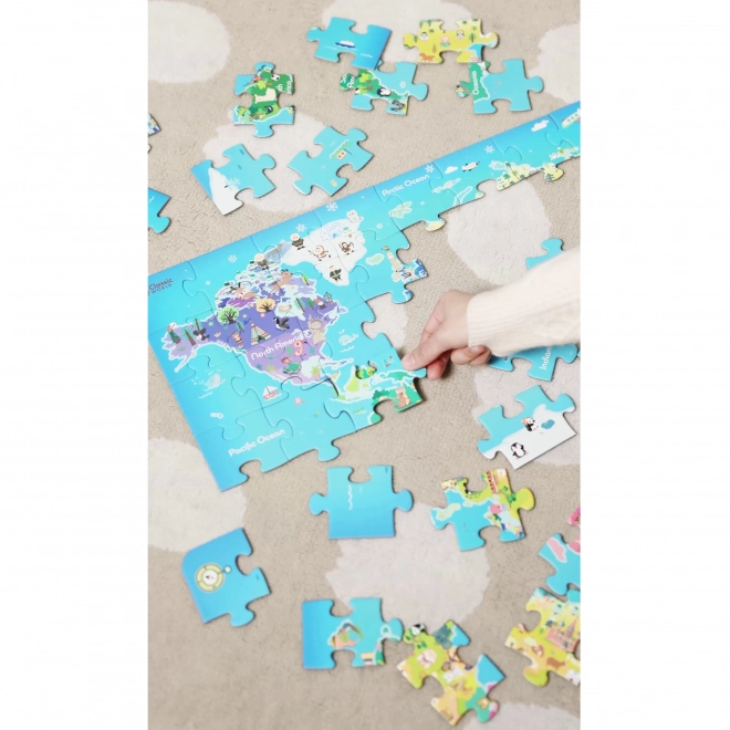 Klasická Světová Puzzle Mapa