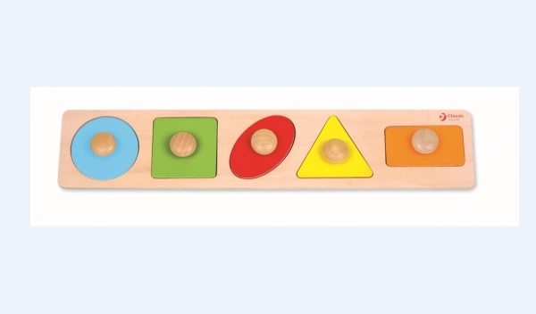 Dřevěná vkládačka pro děti - Geometrické tvary