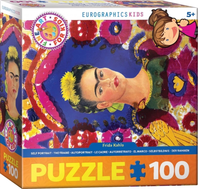 EUROGRAPHICS Puzzle Autoportrét Frida Kahlo 100 dílků