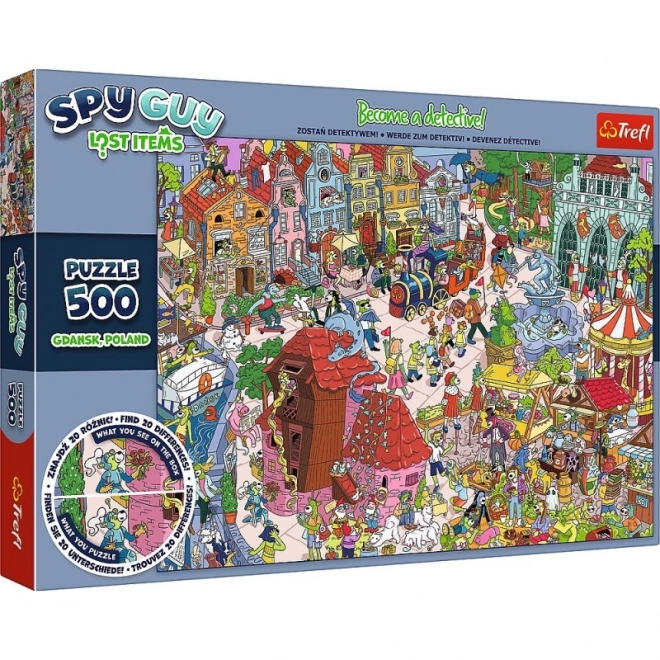 Puzzle 500 dílků Spy Guy Ztracené předměty Gdaňsk
