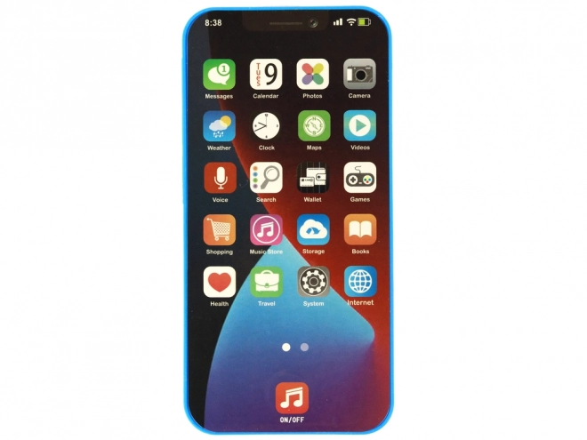 Dětský telefon s efekty modrý