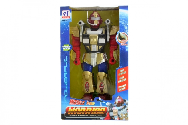 Interaktivní plastový robot na baterie