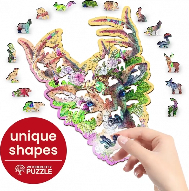 Dřevěné puzzle Módní jelen 250 dílků od Wooden City