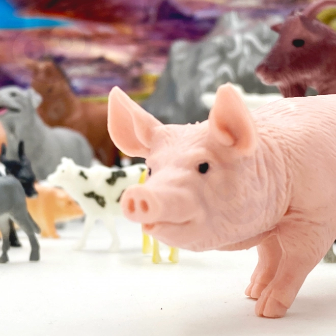 Woopie sada figurek zvířata farma 34 ks