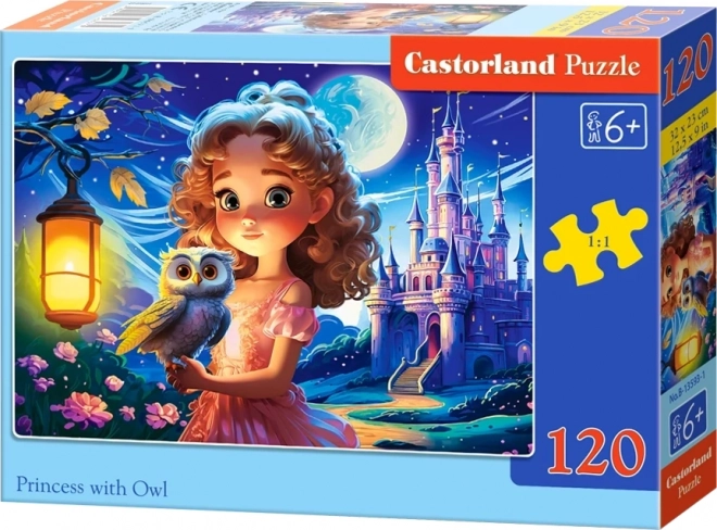CASTORLAND Puzzle Princezna a sova 120 dílků