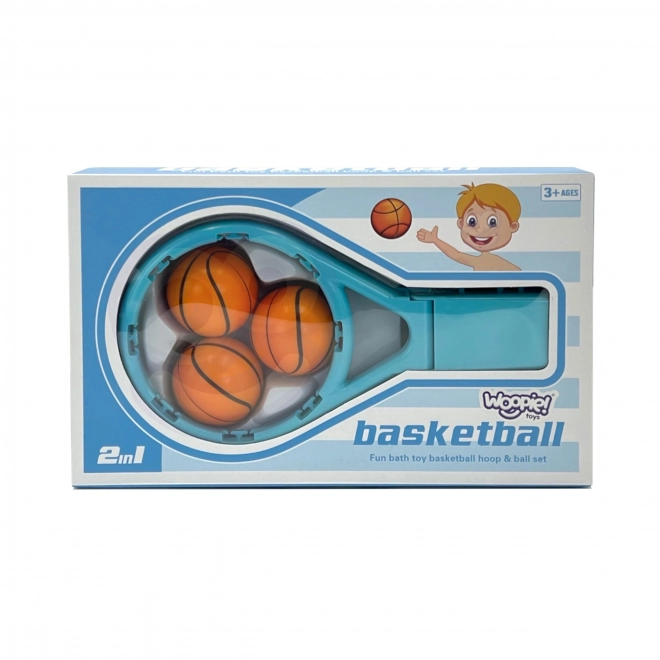 Woopie vodní hračka do koupele basketbal + sada míčků 2v1