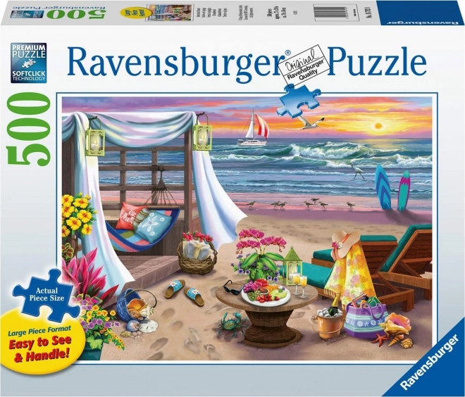 Puzzle Na Pláži Cabana XXL 500 Dílů od Ravensburger