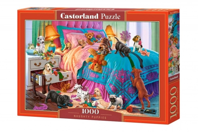 Puzzle 1000 prvků - Zlobivá štěňata