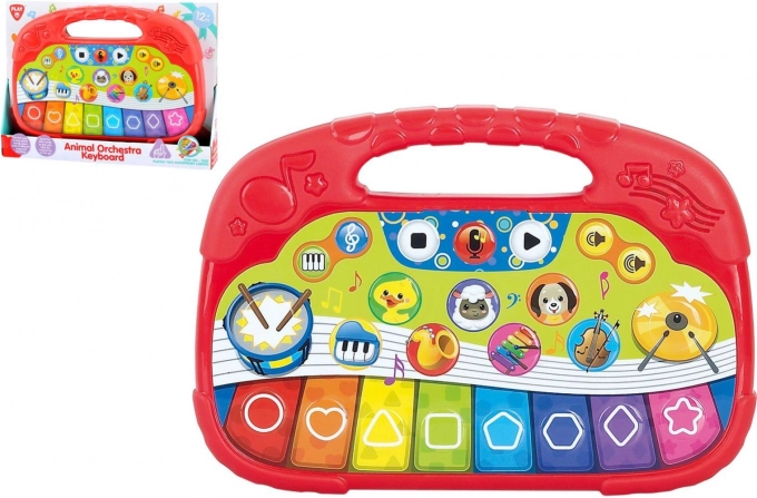 piánko zvířátka pro nejmenší se zvuky a melodiemi 25 cm