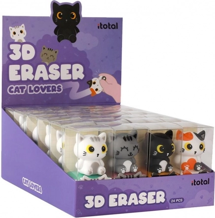 Sada gumiček ve tvaru kočky 3D