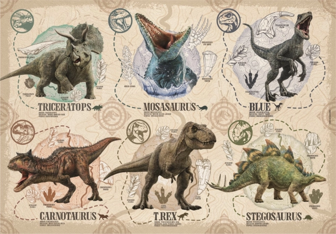 Puzzle Jurský svět 104 dílků CLEMENTONI