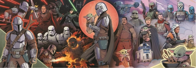 Panoramatické puzzle The Mandalorian Dobrodružství 1000 dílků