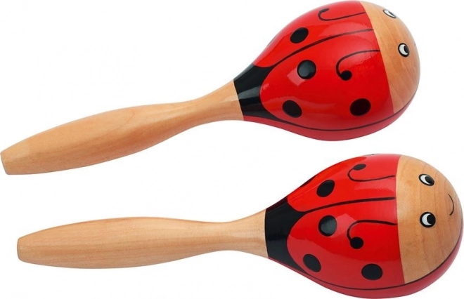 Dřevěné maracas Berušky 2 ks Goki