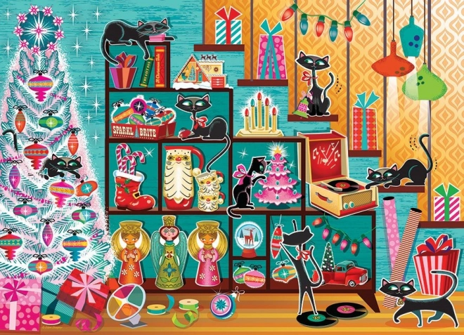 Puzzle Vánoční kočky 1000 dílků