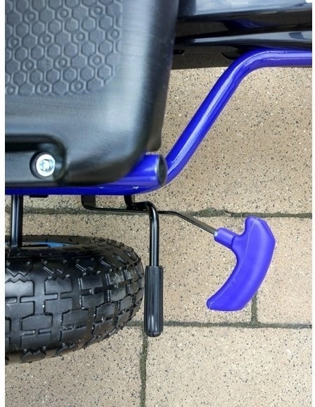 Pedálová vzduchová motokára + Nafukovací pneumatiky + Nastavitelné sedadlo – Modrá