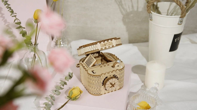RoboTime 3D dřevěné mechanické puzzle Šperkovnice