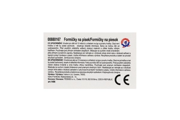 Formičky Bábovky na písek 4ks plast dopravní prostředky v síťce 12m+
