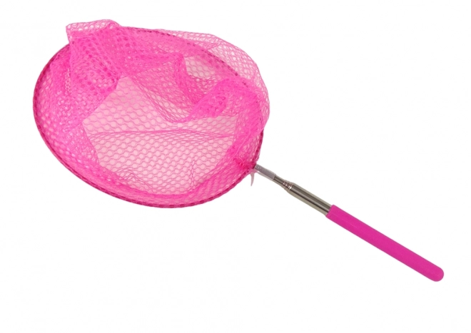 Skádací teleskopická síťka na motýly a hmyz 85cm - růžová