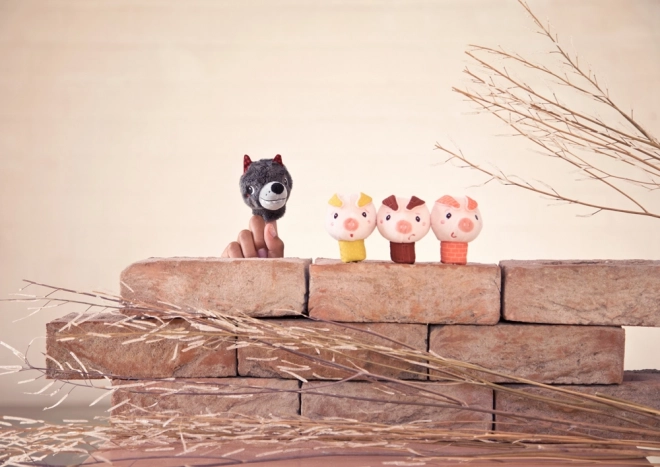 Lilliputiens - set prstových maňásků - Tři prasátka