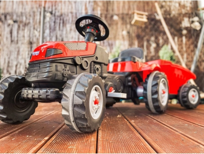 Traktor na pedály Farmer GoTrac Maxi s přívěsem Tichá kola