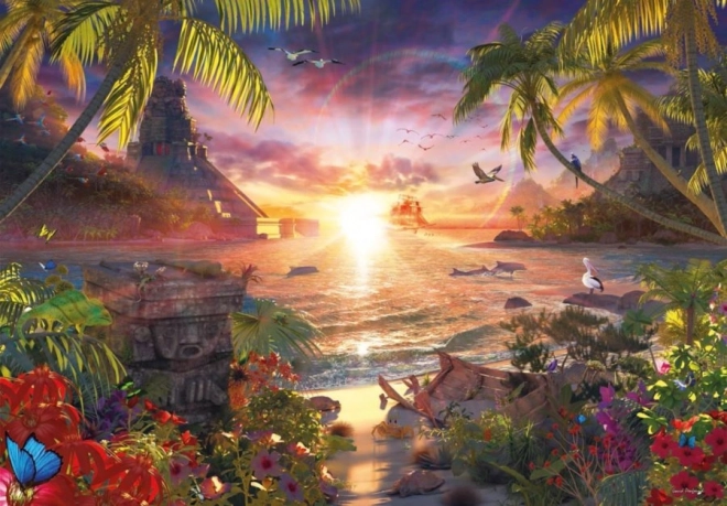 Puzzle Západ slunce v ráji od Ravensburger