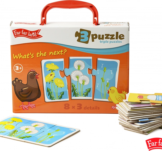 Far Far Land puzzle trojice 8 obrázků