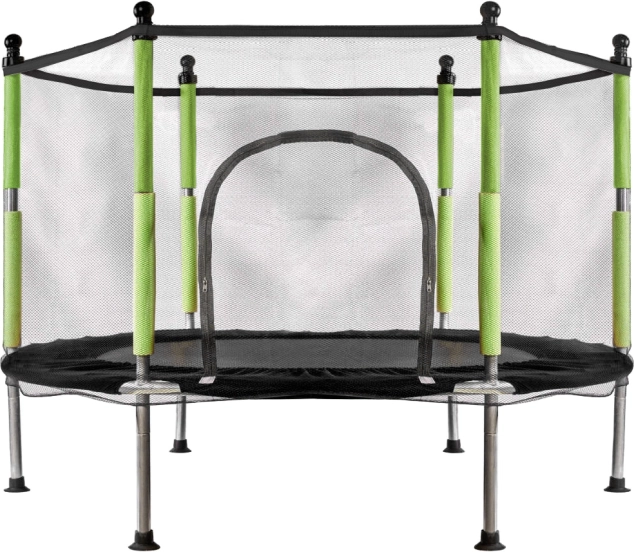 zahradní trampolína pro děti se sítí zelená 140 cm