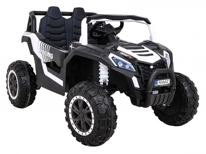 Buggy UTV 2000M mașină de curse cu baterie + sunete MP3 lumini + telecomandă + pornire lentă – Bílé