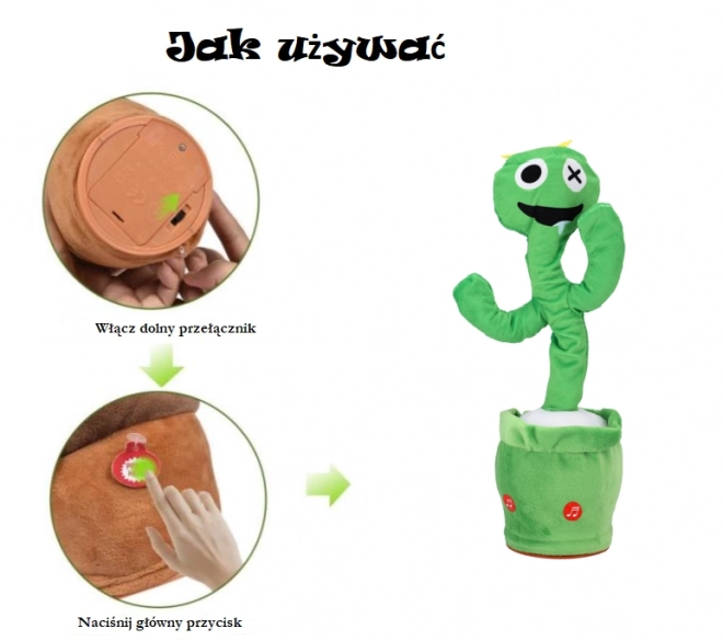 Dětská hračka - Tančící a zpívající maskot ROBLOX RAINBOW FRIENDS – zelený