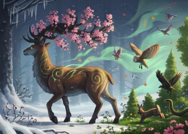 Puzzle Jarní Jelen Ravensburger 1000 Dílů