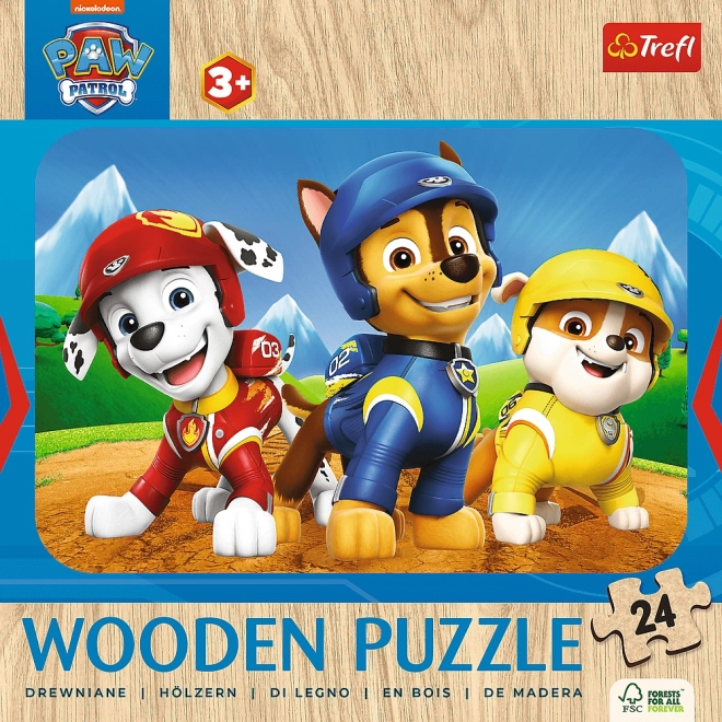 Puzzle 24 dřevěných dílků Tlapková patrola